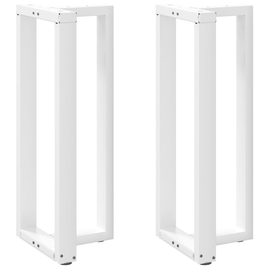 vidaXL Bar Table Legs T-Shaped 2 pcs White 40x35x(100-101) cm Steel