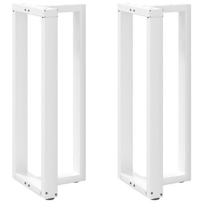 vidaXL Bar Table Legs T-Shaped 2 pcs White 40x35x(100-101) cm Steel