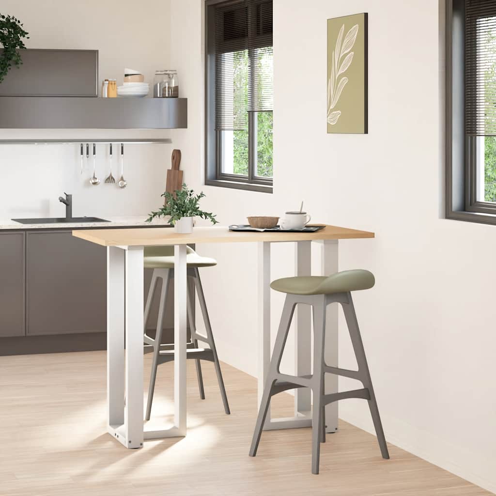 vidaXL Bar Table Legs T-Shaped 2 pcs White 40x35x(100-101) cm Steel