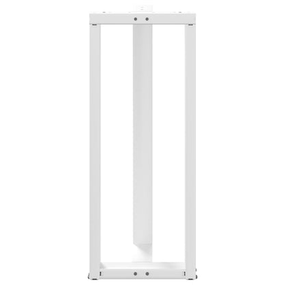 vidaXL Bar Table Legs T-Shaped 2 pcs White 40x35x(100-101) cm Steel