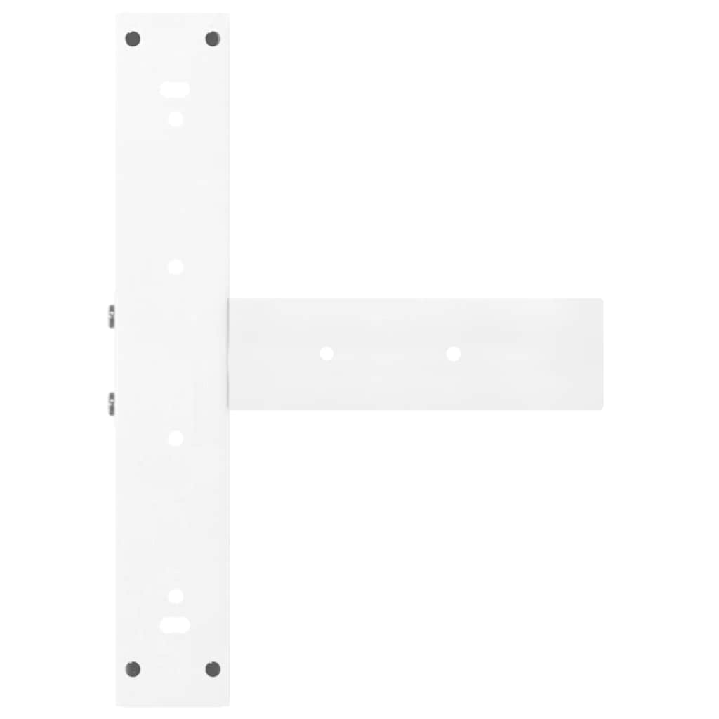vidaXL Bar Table Legs T-Shaped 2 pcs White 40x35x(100-101) cm Steel