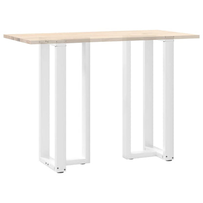 vidaXL Bar Table Legs T-Shaped 2 pcs White 40x35x(100-101) cm Steel