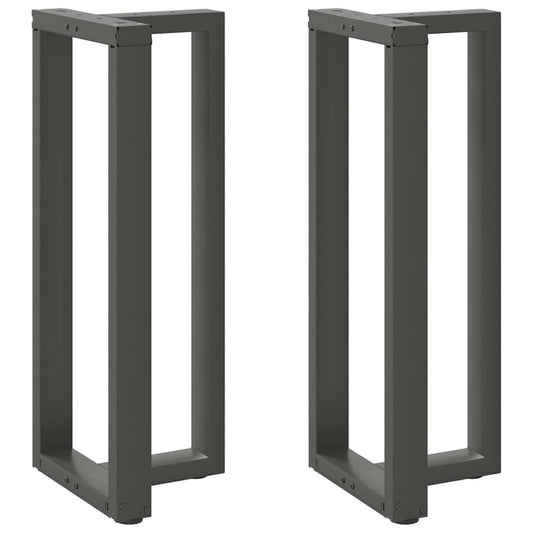 vidaXL Bar Table Legs T-Shaped 2 pcs Anthracite 40x35x(100-101) cm Steel