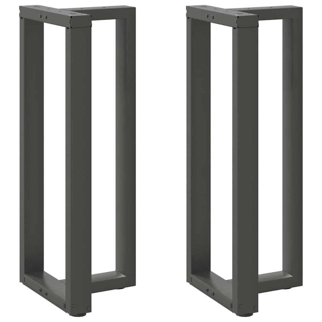 vidaXL Bar Table Legs T-Shaped 2 pcs Anthracite 40x35x(100-101) cm Steel