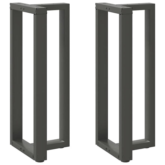 vidaXL Bar Table Legs T-Shaped 2 pcs Anthracite 40x35x(100-101) cm Steel