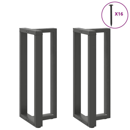 vidaXL Bar Table Legs T-Shaped 2 pcs Anthracite 40x35x(100-101) cm Steel