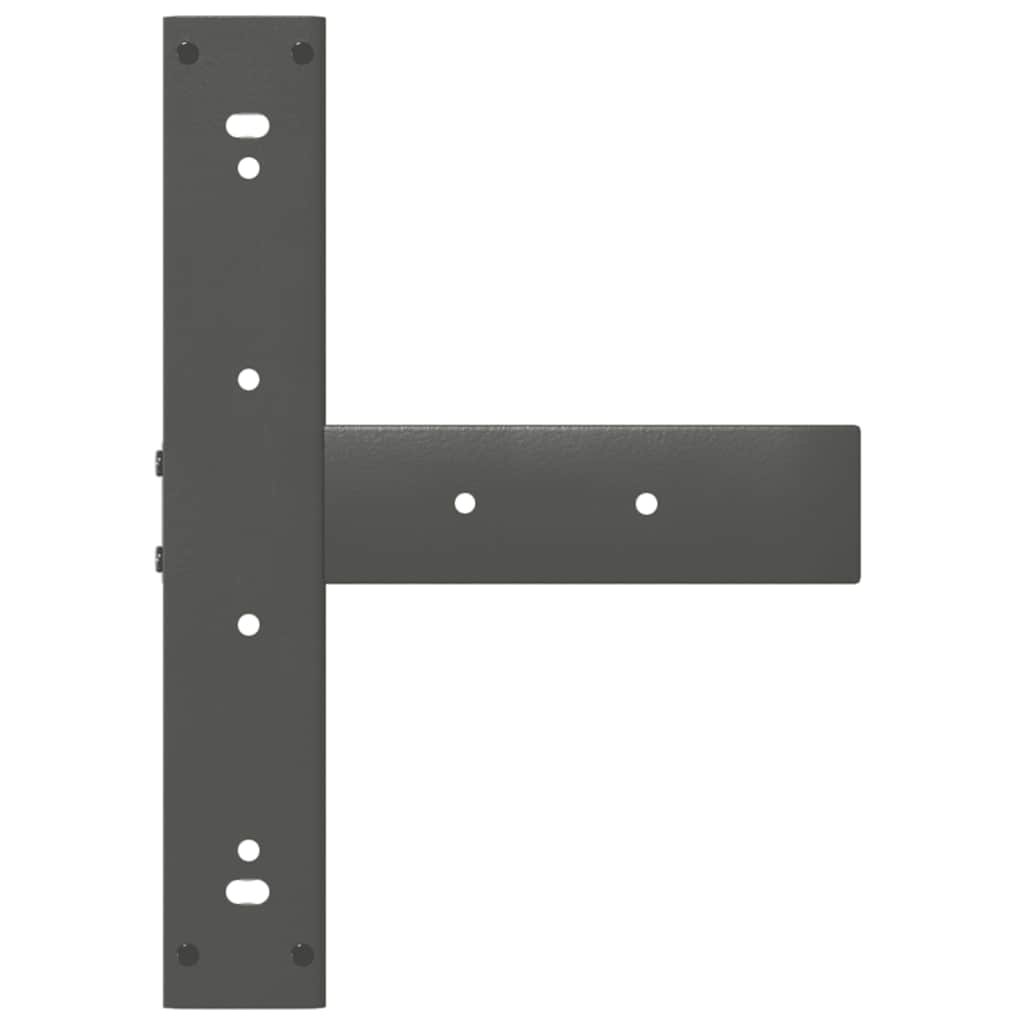vidaXL Bar Table Legs T-Shaped 2 pcs Anthracite 40x35x(100-101) cm Steel