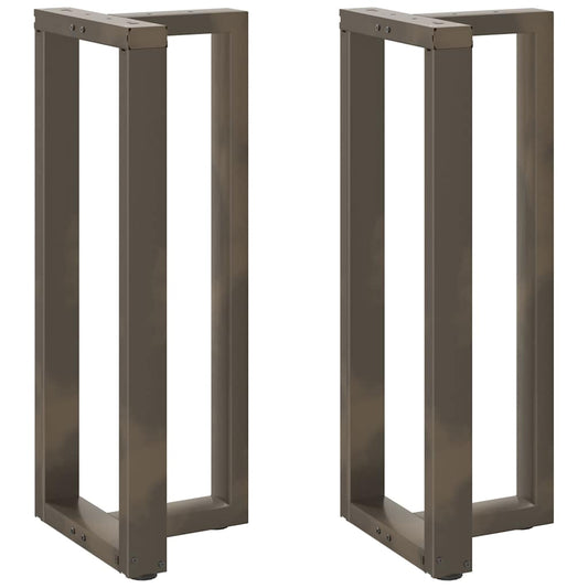 vidaXL Bar Table Legs T-Shaped 2 pcs Natural Steel 40x35x(100-101) cm Steel