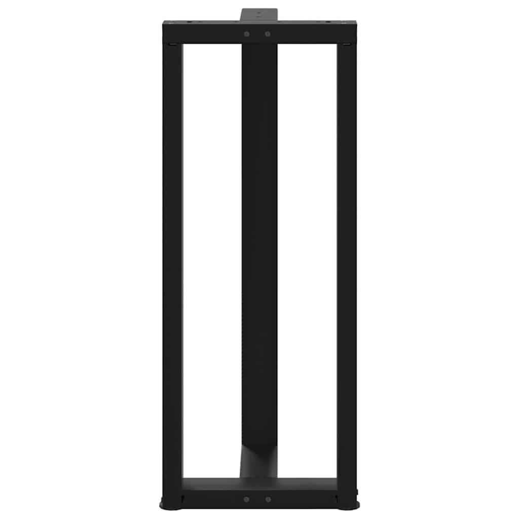 vidaXL Bar Table Legs T-Shaped 2 pcs Black 50x35x(100-101) cm Steel