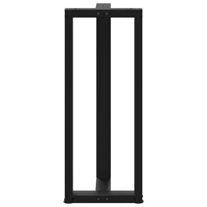 vidaXL Bar Table Legs T-Shaped 2 pcs Black 50x35x(100-101) cm Steel