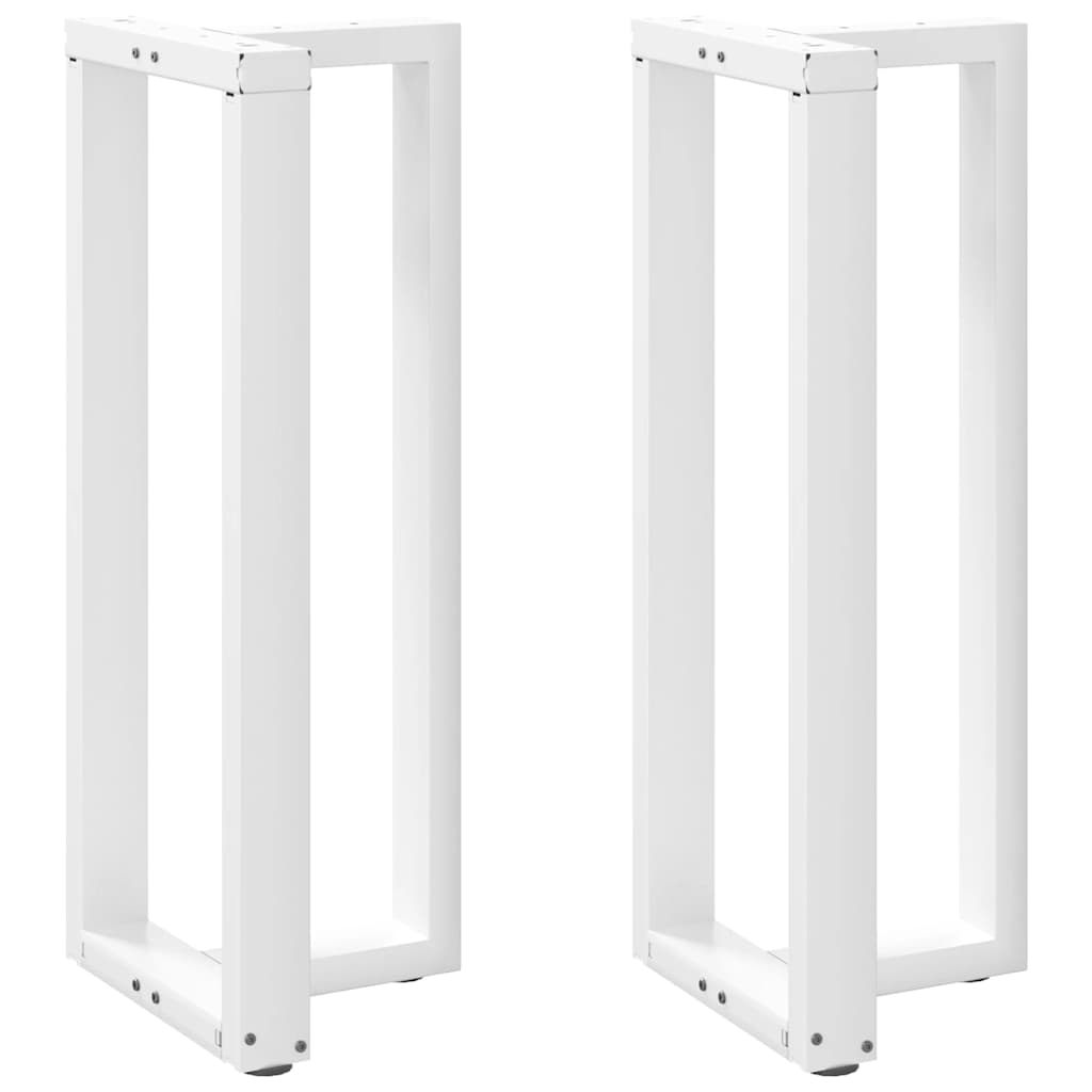 vidaXL Bar Table Legs T-Shaped 2 pcs White 50x35x(100-101) cm Steel