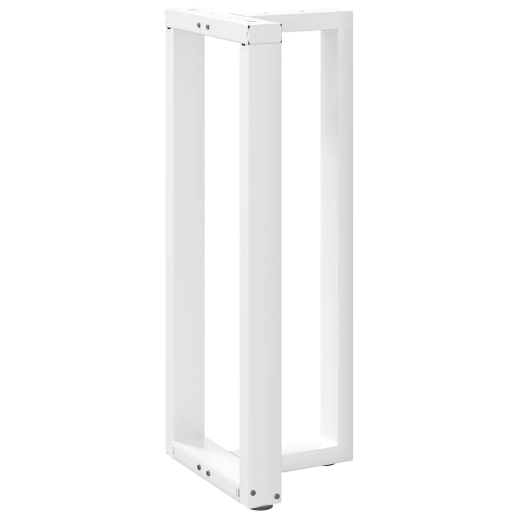 vidaXL Bar Table Legs T-Shaped 2 pcs White 50x35x(100-101) cm Steel