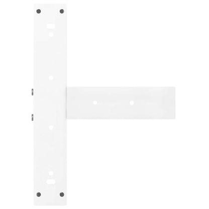 vidaXL Bar Table Legs T-Shaped 2 pcs White 50x35x(100-101) cm Steel