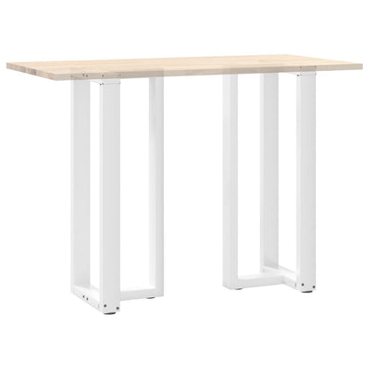vidaXL Bar Table Legs T-Shaped 2 pcs White 50x35x(100-101) cm Steel