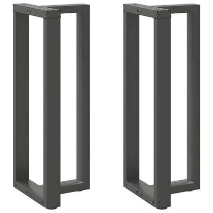 vidaXL Bar Table Legs T-Shaped 2 pcs Anthracite 50x35x(100-101) cm Steel