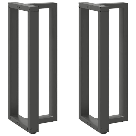 vidaXL Bar Table Legs T-Shaped 2 pcs Anthracite 50x35x(100-101) cm Steel