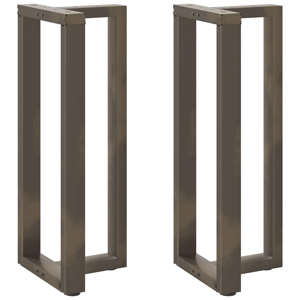 vidaXL Bar Table Legs T-Shaped 2 pcs Black 50x35x(100-101) cm Steel