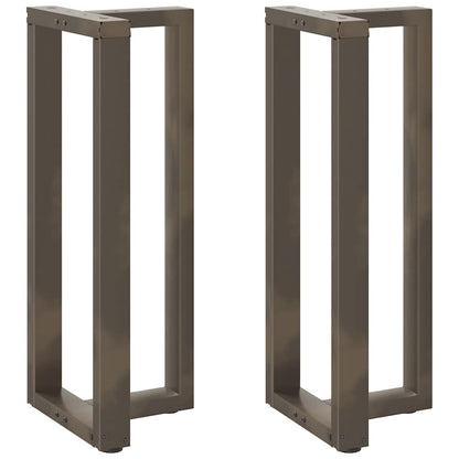 vidaXL Bar Table Legs T-Shaped 2 pcs Black 50x35x(100-101) cm Steel