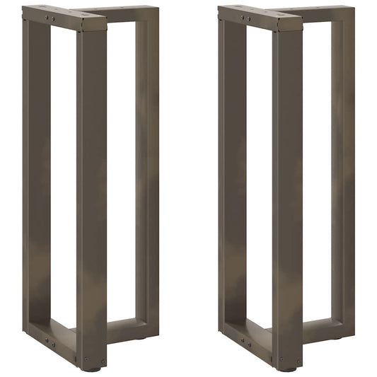 vidaXL Bar Table Legs T-Shaped 2 pcs Black 50x35x(100-101) cm Steel