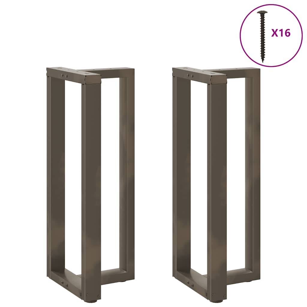 vidaXL Bar Table Legs T-Shaped 2 pcs Black 50x35x(100-101) cm Steel