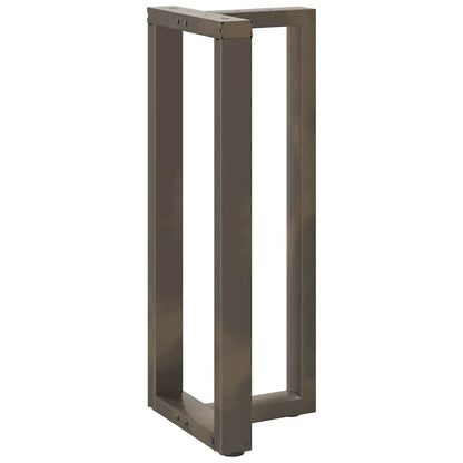 vidaXL Bar Table Legs T-Shaped 2 pcs Black 50x35x(100-101) cm Steel