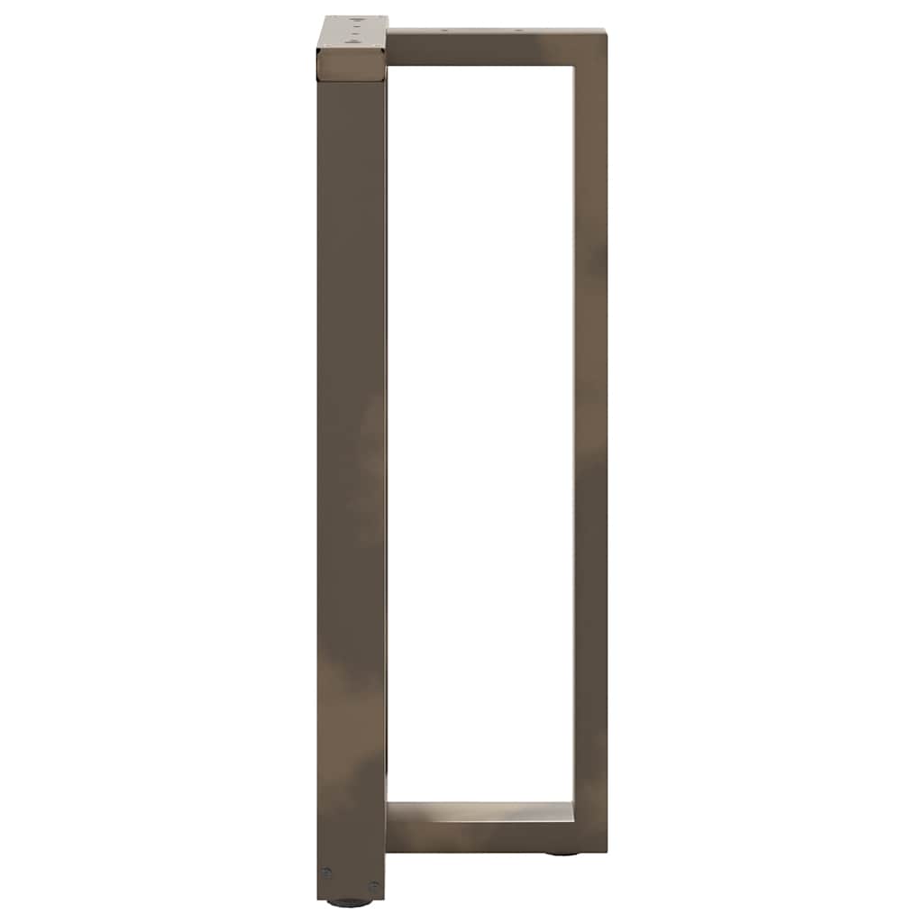vidaXL Bar Table Legs T-Shaped 2 pcs Black 50x35x(100-101) cm Steel