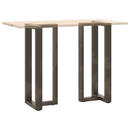 vidaXL Bar Table Legs T-Shaped 2 pcs Black 50x35x(100-101) cm Steel