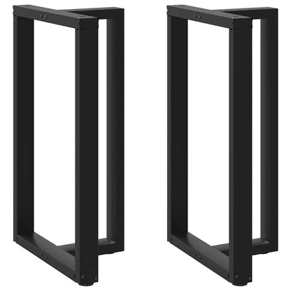 vidaXL Bar Table Legs T-Shaped 2 pcs Black 60x35x(100-101) cm Steel