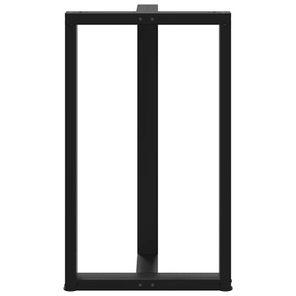 vidaXL Bar Table Legs T-Shaped 2 pcs Black 60x35x(100-101) cm Steel