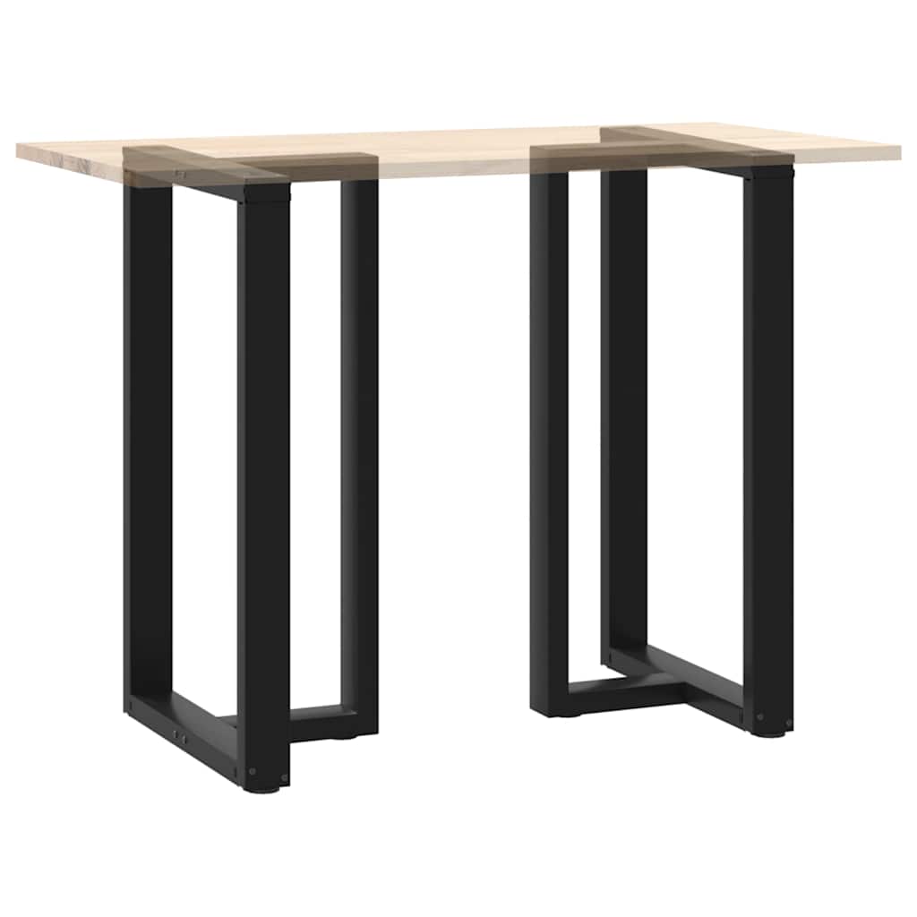vidaXL Bar Table Legs T-Shaped 2 pcs Black 60x35x(100-101) cm Steel