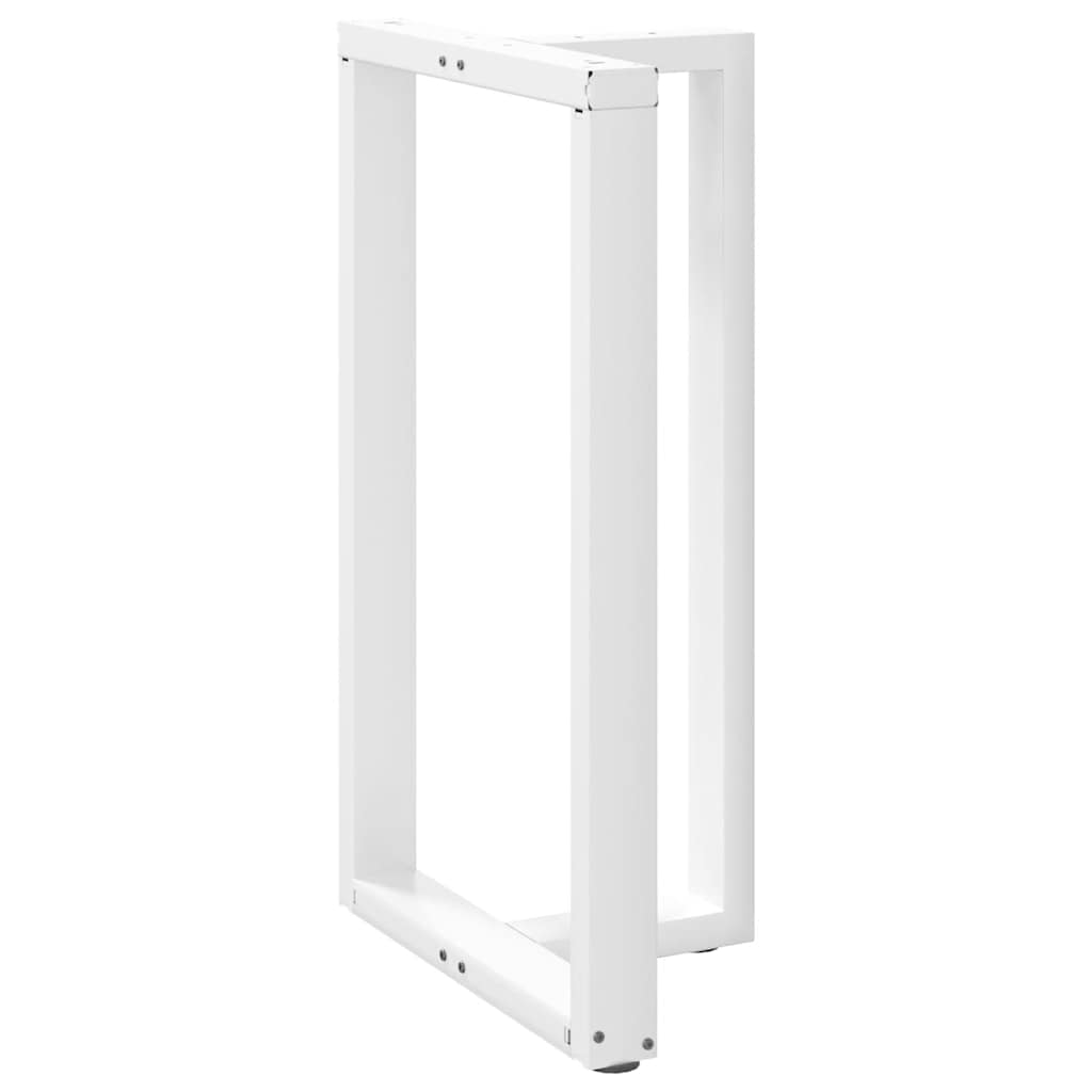 vidaXL Bar Table Legs T-Shaped 2 pcs White 60x35x(100-101) cm Steel