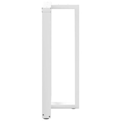 vidaXL Bar Table Legs T-Shaped 2 pcs White 60x35x(100-101) cm Steel