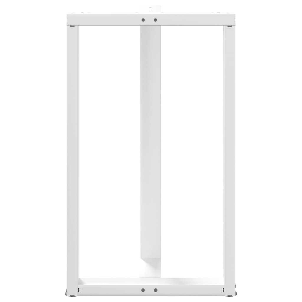 vidaXL Bar Table Legs T-Shaped 2 pcs White 60x35x(100-101) cm Steel