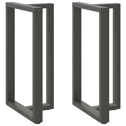 vidaXL Bar Table Legs T-Shaped 2 pcs Anthracite 60x35x(100-101) cm Steel