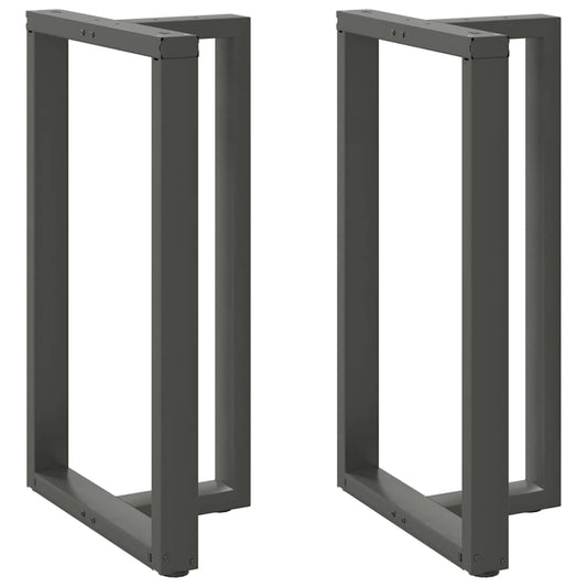 vidaXL Bar Table Legs T-Shaped 2 pcs Anthracite 60x35x(100-101) cm Steel