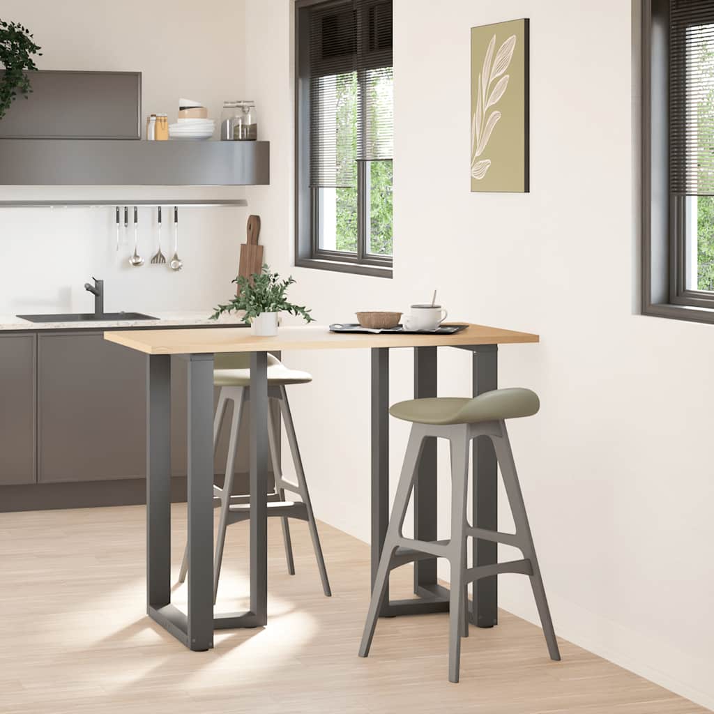 vidaXL Bar Table Legs T-Shaped 2 pcs Anthracite 60x35x(100-101) cm Steel