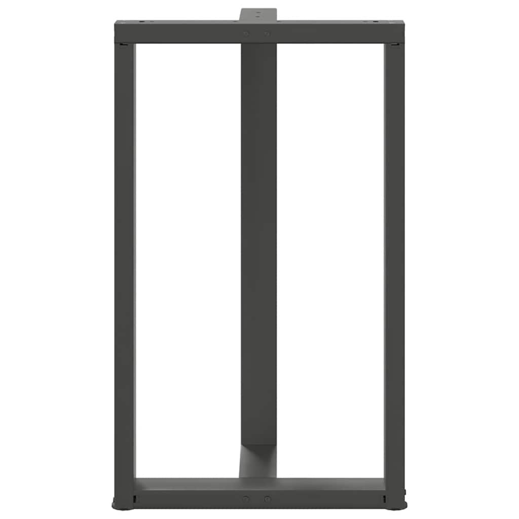vidaXL Bar Table Legs T-Shaped 2 pcs Anthracite 60x35x(100-101) cm Steel