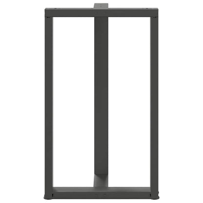 vidaXL Bar Table Legs T-Shaped 2 pcs Anthracite 60x35x(100-101) cm Steel