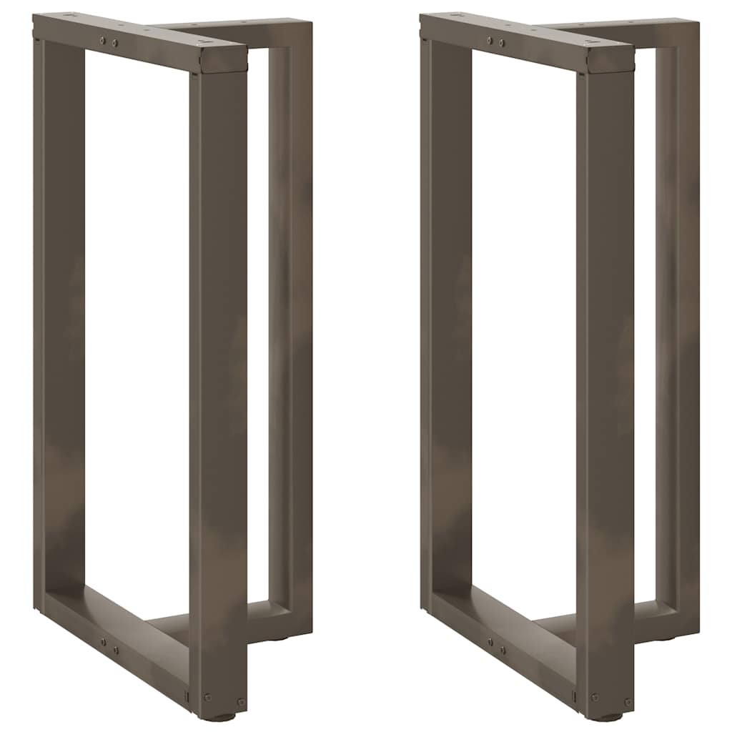 vidaXL Bar Table Legs T-Shaped 2 pcs Black 60x35x(100-101) cm Steel