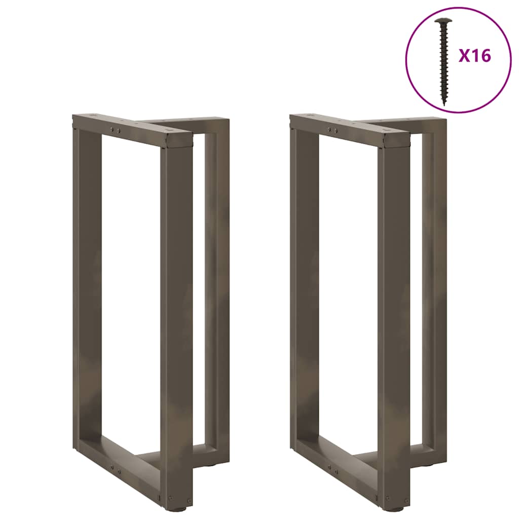 vidaXL Bar Table Legs T-Shaped 2 pcs Black 60x35x(100-101) cm Steel