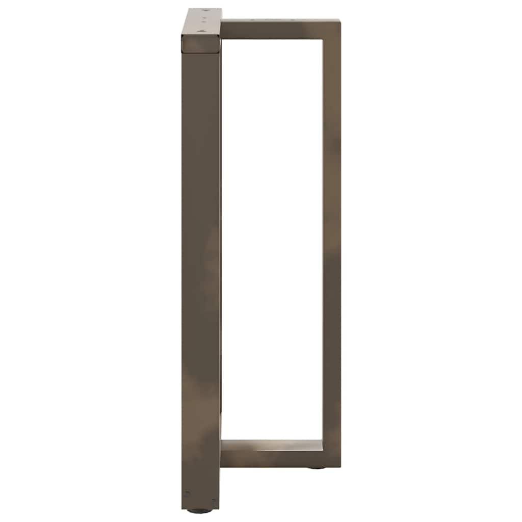 vidaXL Bar Table Legs T-Shaped 2 pcs Black 60x35x(100-101) cm Steel