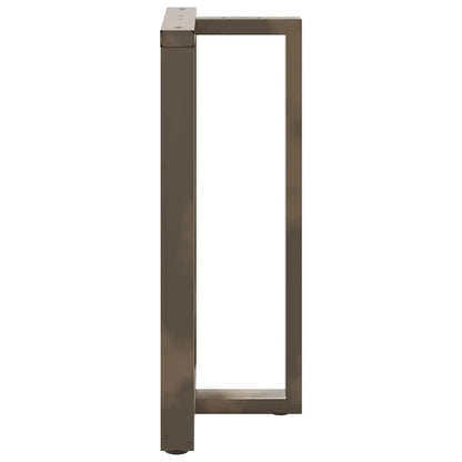 vidaXL Bar Table Legs T-Shaped 2 pcs Black 60x35x(100-101) cm Steel