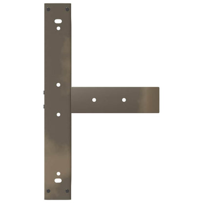 vidaXL Bar Table Legs T-Shaped 2 pcs Black 60x35x(100-101) cm Steel