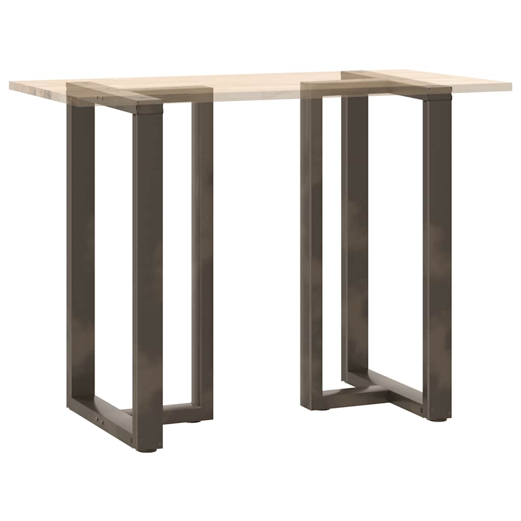 vidaXL Bar Table Legs T-Shaped 2 pcs Black 60x35x(100-101) cm Steel