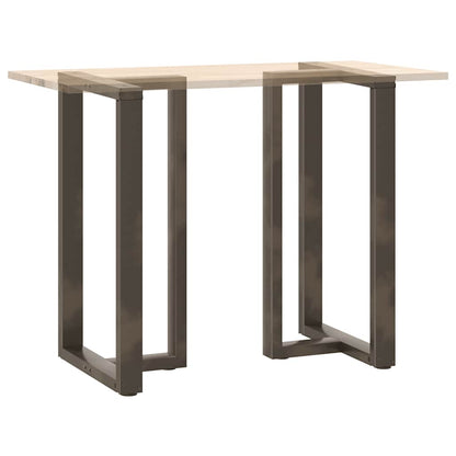 vidaXL Bar Table Legs T-Shaped 2 pcs Black 60x35x(100-101) cm Steel