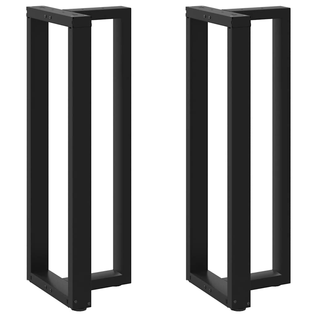 vidaXL Bar Table Legs T-Shaped 2 pcs Black 40x35x(110-111) cm Steel