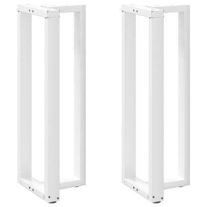 vidaXL Bar Table Legs T-Shaped 2 pcs White 40x35x(110-111) cm Steel