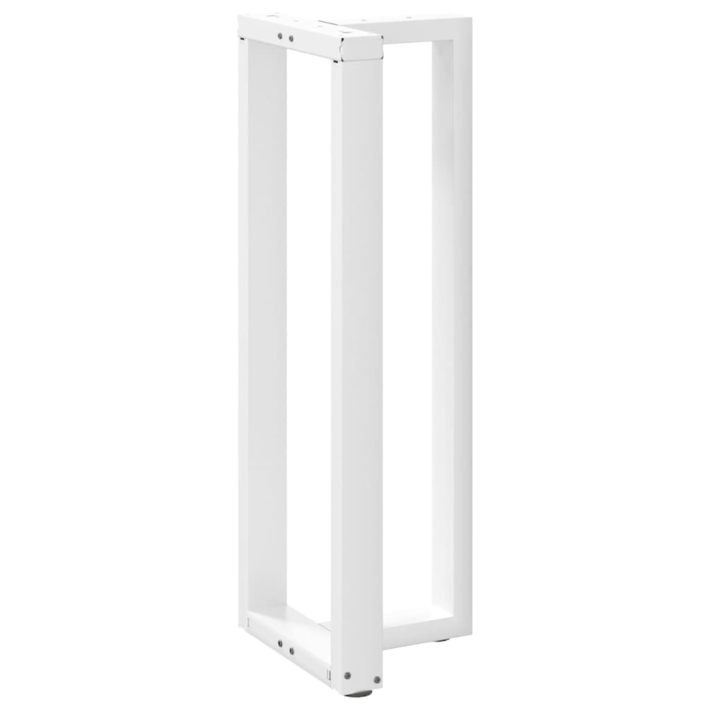 vidaXL Bar Table Legs T-Shaped 2 pcs White 40x35x(110-111) cm Steel