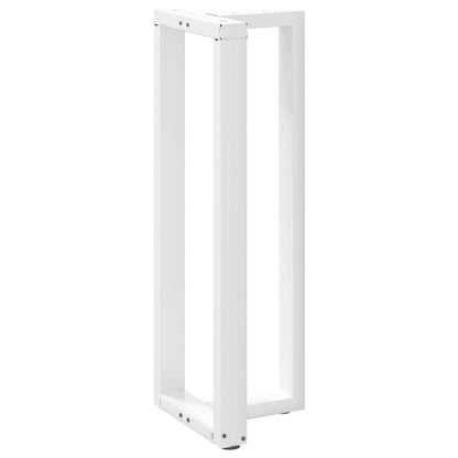 vidaXL Bar Table Legs T-Shaped 2 pcs White 40x35x(110-111) cm Steel