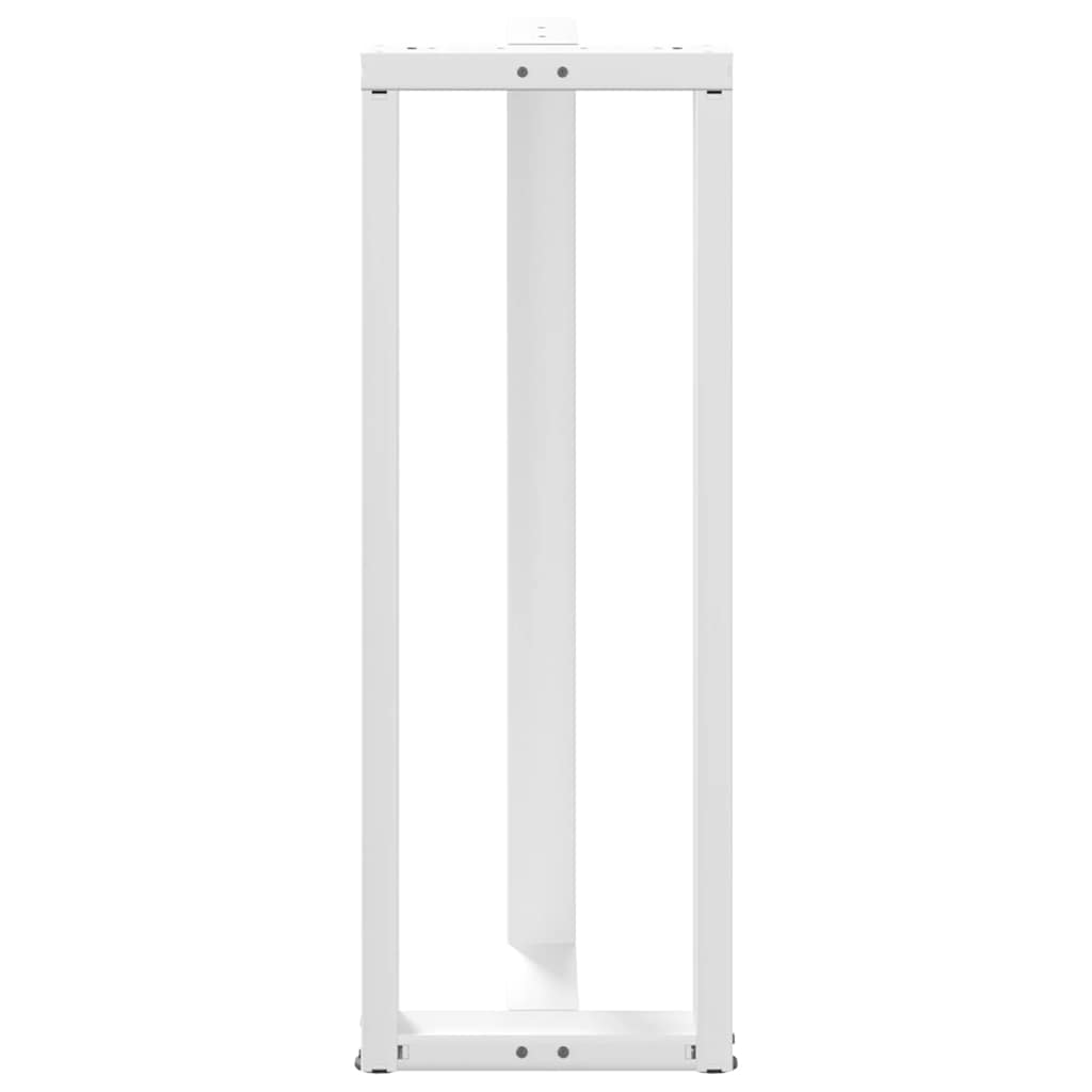 vidaXL Bar Table Legs T-Shaped 2 pcs White 40x35x(110-111) cm Steel